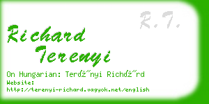 richard terenyi business card